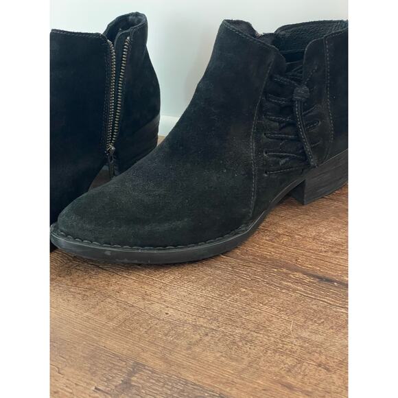 BORN Women's Bessie Bootie Black Suede 8.5M moto boho - Picture 9 of 10